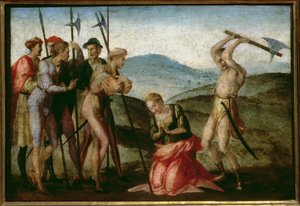 Il martirio di una santa (pannello)