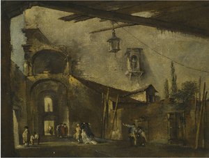 Una strada di Venezia da Francesco Guardi