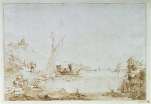 Scena costiera, c.1770-80 da Francesco Guardi
