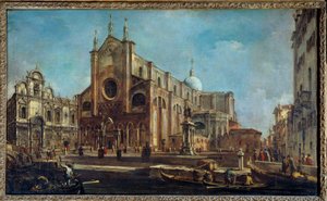 Campo della chiesa Giovanni e Paolo con la Scuola di San Marco a Venezia intorno al 1766-1770