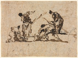 Contadini e pescatori al lavoro, XVIII secolo da Francesco Guardi