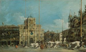 German: Der Uhrturm am Markusplatz The Torre dell’Orologio in Piazza San Marco da Francesco Guardi