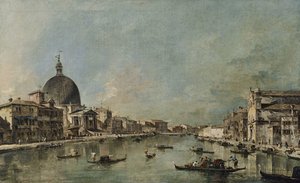 Canal Grande con San Simeone Piccolo e Santa Lucia da Francesco Guardi