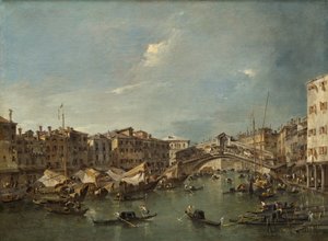 Canale Grande con il Ponte di Rialto, Venezia, probabilmente c. 1780 da Francesco Guardi