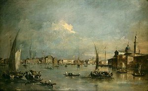 La chiesa di San Giorgio Maggiore e la Riva degli Schiavoni da Francesco Guardi