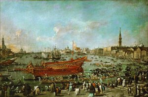 Il Doge sul Bucintoro vicino alla Riva di Sant