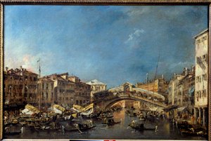 Il Ponte di Rialto a Venezia nel XVIII secolo