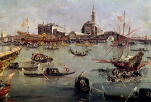 Il doge sul Bucintoro a San Nicolò del Lido a Venezia, giorno dell