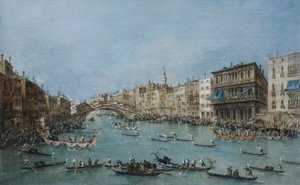 Il Canal Grande vicino al ponte di Rialto