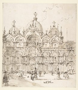 Veduta della piazza con la Basilica di San Marco da Francesco Guardi