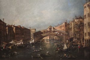 Vista di Rialto, Venezia, dal Canal Grande da Francesco Guardi