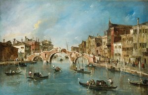 Veduta del Canale di Cannaregio, Venezia da Francesco Guardi