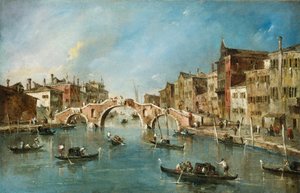Vista sul Canale Cannaregio, Venezia da Francesco Guardi