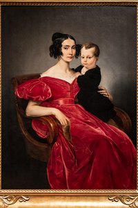 Ritratto della Contessa Teresa Zumali Marisili e suo figlio Giuseppe da Francesco Hayez
