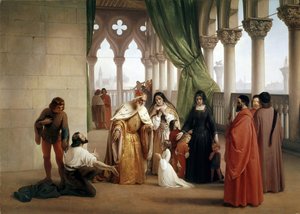 I due Foscari: Francesco Foscari, Doge di Venezia che bandisce suo figlio Jacopo con l