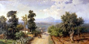 I dintorni di Palermo. Dipinto di Francesco Lojacono.