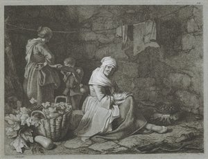 Interno di una fattoria da Francesco Londonio