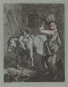 Pastore che parla con una contadina, 1760-1764 da Francesco Londonio
