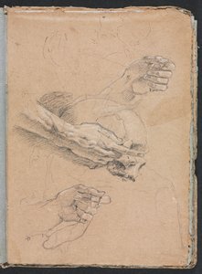 Verona Sketchbook: Studio di mani e teschio (pagina 21) da Francesco Lorenzi