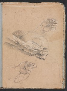 Verona Sketchbook: Studio di mani e teschio (pagina 21) da Francesco Lorenzi