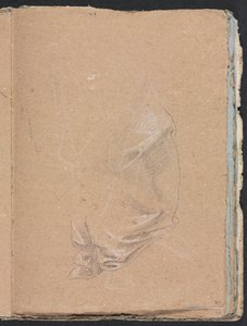 Taccuino di Verona: studio di drappeggio pagina 57, 1760 da Francesco Lorenzi