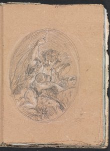 Verona Sketchbook: Figura con bambino in tondo (pagina 67) da Francesco Lorenzi