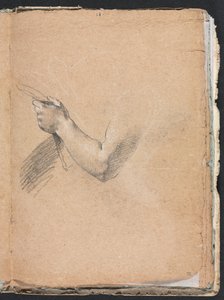 Taccuino di Verona: Braccio sinistro e mano pagina 75, 1760 da Francesco Lorenzi