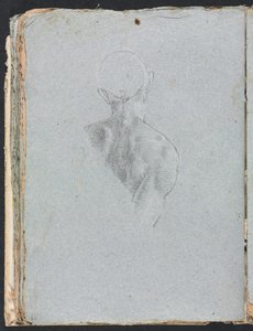 Verona Sketchbook: Nudo maschile testa e spalle da dietro pagina 62 da Francesco Lorenzi