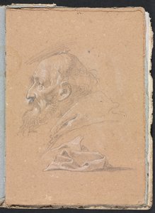 Verona Sketchbook: Monaco di profilo con drappeggio (pagina 87)