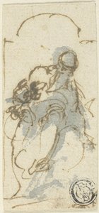 Santo in una nicchia da Francesco Maffei