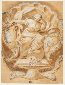 Figura allegorica con stemmi di Alessandro VIII (Ottoboni) e stemmi del papato