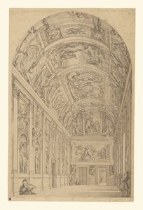 Veduta della Galleria Farnese, Roma da Francesco Panini