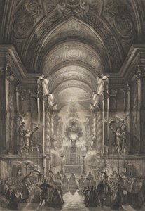 Cerimonia tenuta nella Cappella Paolina, Vaticano, 1787 da Francesco Piranesi