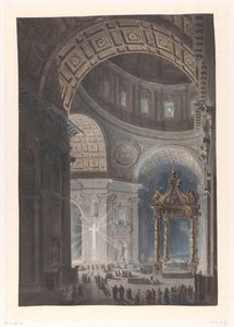 Illuminazione della Santa Croce nella Basilica di San Pietro da Francesco Piranesi