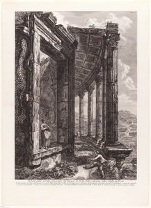 Vista della Porta e del Peristilio del Tempio di Vesta da Francesco Piranesi