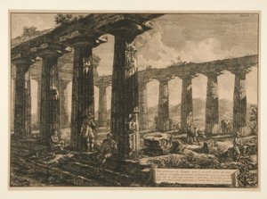 Vista interna del Tempio da Francesco Piranesi