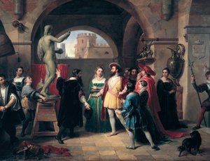 Il re di Francia Francesco I (1494-1547) visita l