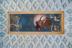 Camera del Sole e della Luna: i carri del Sole e della Luna guidati da Diana e Apollo da Francesco Primaticcio