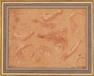 Studie von Gottvater mit Engeln da Francesco Primaticcio