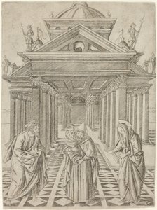 La presentazione al tempio, tavola quattro dalla Vita della Vergine e di Cristo da Francesco Rosselli