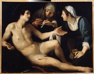 San Sebastiano curato da Santa Irene