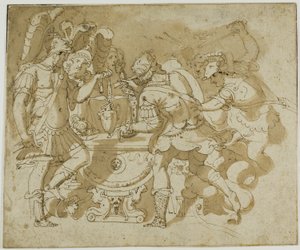 Camillo attacca Brennus da Francesco Salviati