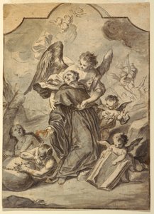 Disegno, Visione di un santo monaco benedettino, 1776 da Francesco Saverio Mergolo