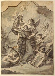 Visione del monaco benedettino santo da Francesco Saverio Mergolo