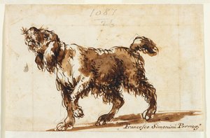Cane che ulula (recto), c.1700-50 da Francesco Simonini
