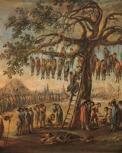 Le miserie della guerra: gli impiccati (dettaglio) da Francesco Simonini