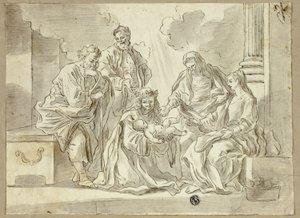 La Sacra Famiglia con i Santi da Francesco Solimena