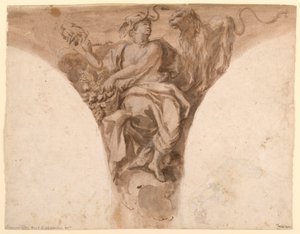 Africa, Progetto per un Pendentivo nel Vestibolo Battesimale di San Pietro, Roma
