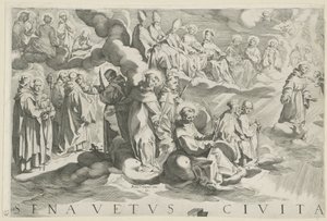 Pianta di Siena (parte in alto a sinistra) da Francesco Vanni