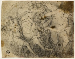 Studio per San Michele che scaccia Lucifero